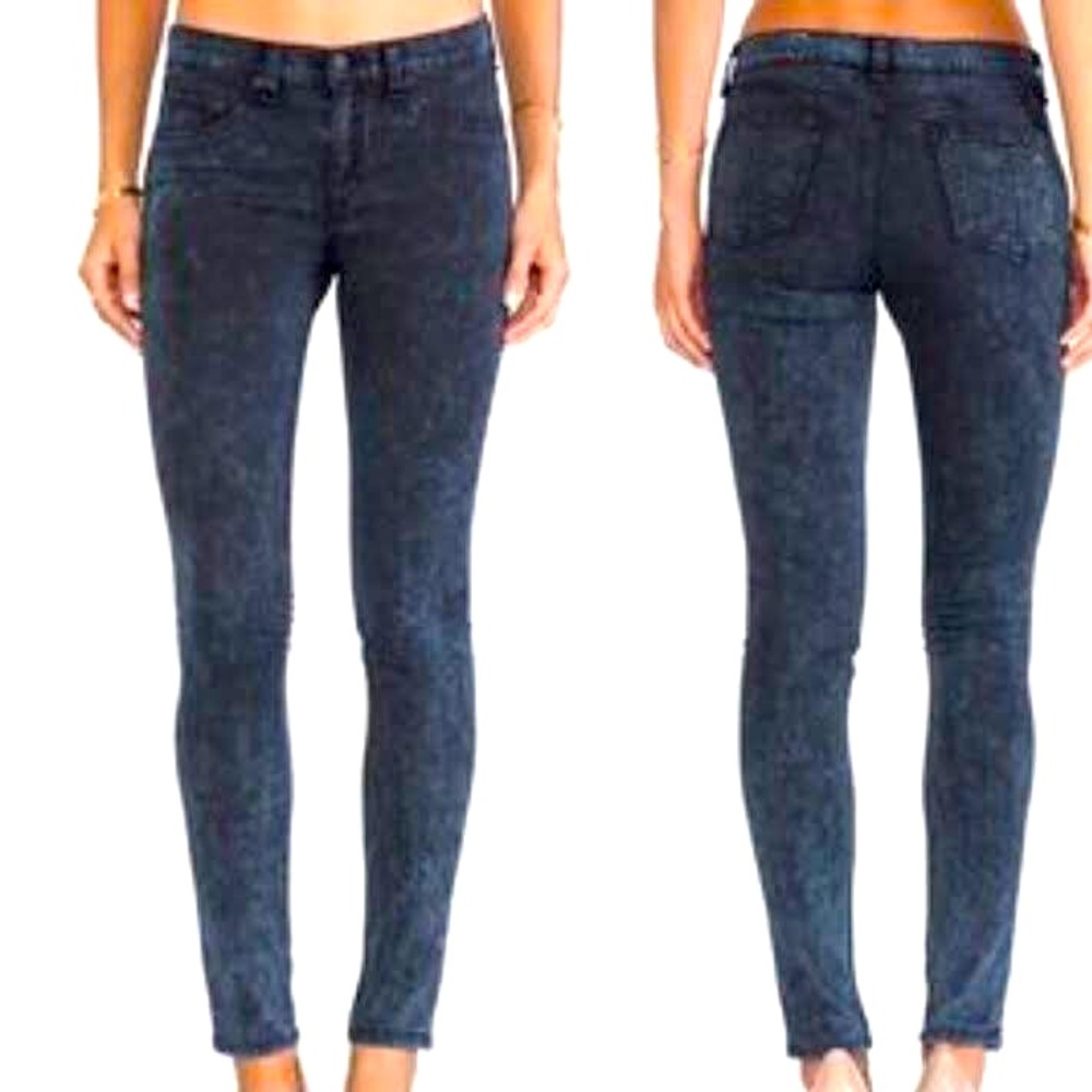 Rag and Bone rose bowl navy leggings jeans size 25